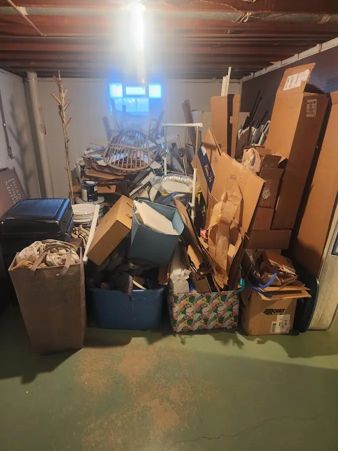 Roll-off dumpster container at job site for Construction Dumpster Rental in New Brighton